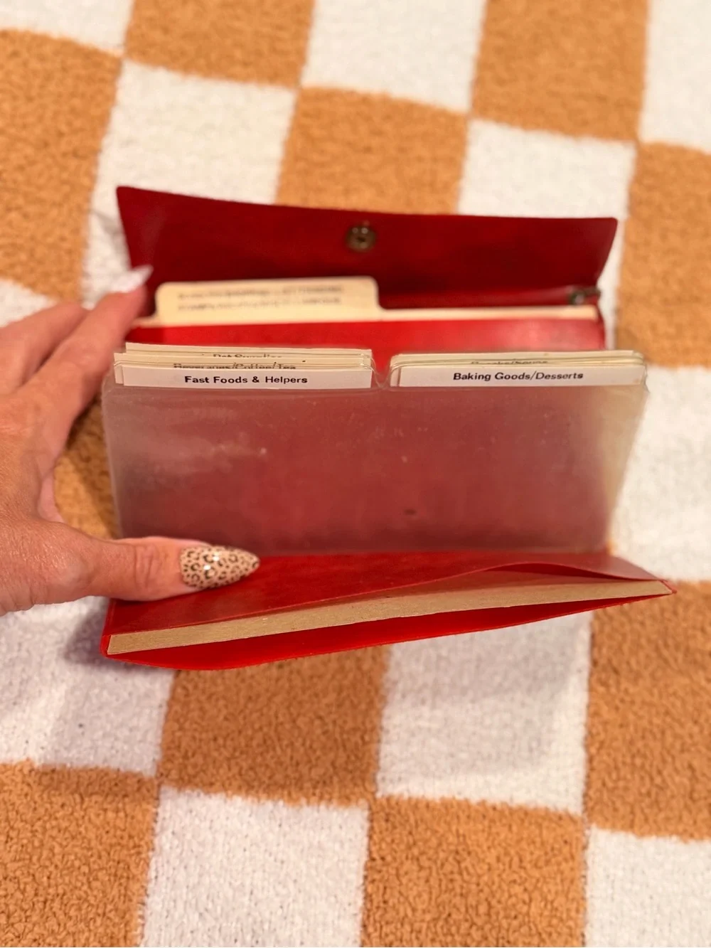 Red 'Coupon Caddy' Vintage Envelope Wallet